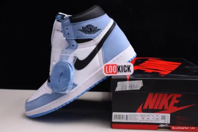 Boostmaster lin BLACK 1 WHITE BLUE UNIVERSITY RETRO 555088-134 JORDAN HIGH AIR 0505